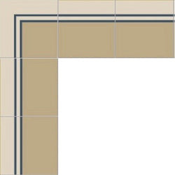 Mission Striped Border Cement Tile 8"x8" Sonata Colorway - Avente Tile