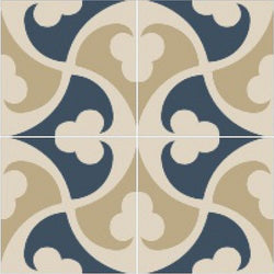 Mission Trebol Sonata 8"x8" Encaustic Cement Tile - Avente Tile