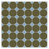 Mission Verde Militar Octagon Encaustic Cement Tile 8"x8" - Avente Tile