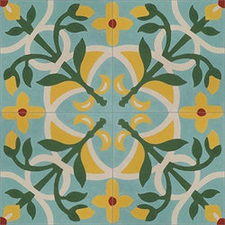 Mission Vines 1 8"x8" Encaustic Cement Tile - Avente Tile