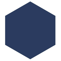 Mission Weathley Blue 8" Hexagon Encaustic Cement Tile - Avente Tile