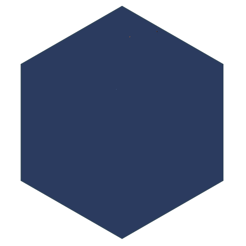 Mission Weathley Blue 8" Hexagon Encaustic Cement Tile - Avente Tile
