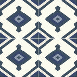 Mission Yanelli Navy 8"x8" Encaustic Cement Tile - Avente Tile