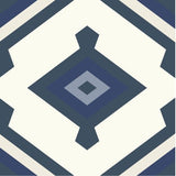 Mission Yanelli Navy 8"x8" Encaustic Cement Tile - Avente Tile