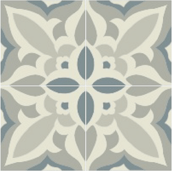 Mission Zebra Tranquil Colorway 8"x8" Cement Tile - Avente Tile