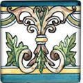 Spanish Albacete Hand Painted Ceramic Tile - Avente Tile