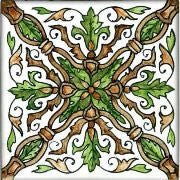 Spanish Alcala Hand Painted Ceramic Tile - Avente Tile
