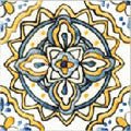 Spanish Aranjuez Hand Painted Ceramic Tile - Avente Tile