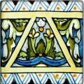 Spanish Burgos Hand Painted Ceramic Tile - Avente Tile