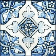 Spanish Caceres Hand Painted Ceramic Tile - Avente Tile