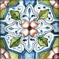 Spanish Mallorca Hand Painted Ceramic Tile - Avente Tile
