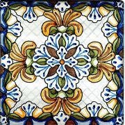 Spanish Teruel Hand Painted Ceramic Tile - Avente Tile