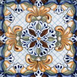 Spanish Teruel Hand Painted Ceramic Tile - Avente Tile
