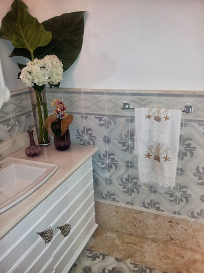 cement tile wainscoting