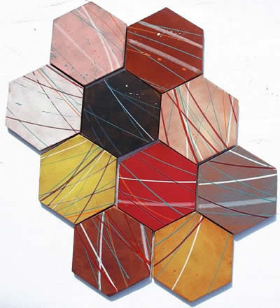 David Shipley Hexagon Ceramic Tile Mural