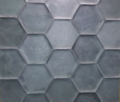 wax finished cement hex